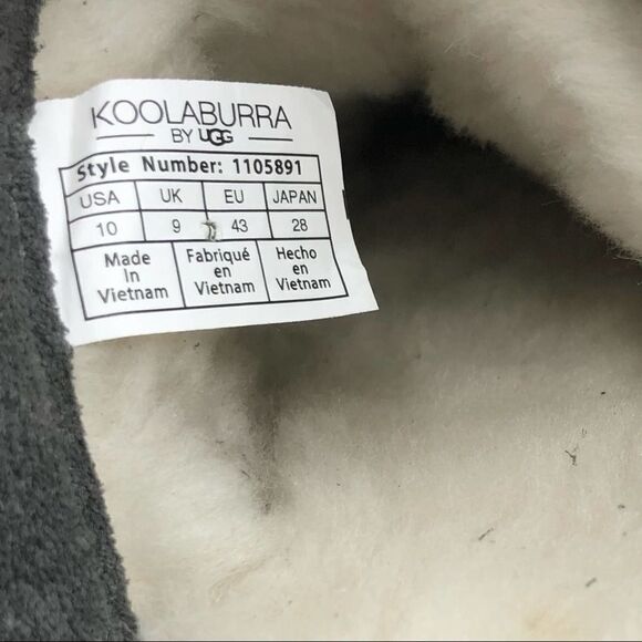 ~Koolaburra Bordon Grey Men’s Slipper Mule Shoes NWOB 10 - Picture 7 of 8